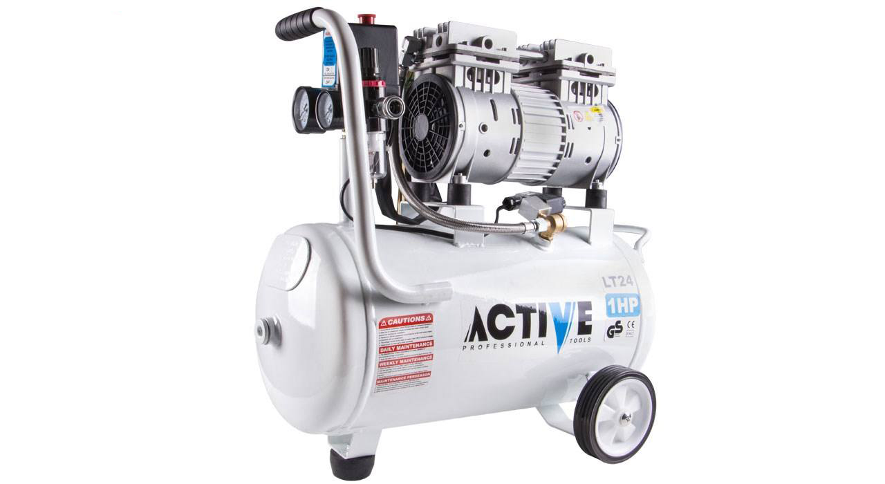 کمپرسور باد 24 لیتری دو سیلندر (بی صدا) اکتیو مدل AC-1324SN